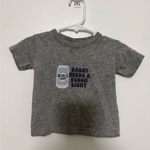 Rabbit Skins Gray “Daddy Needs A Busch Light” Kids T-Shirt